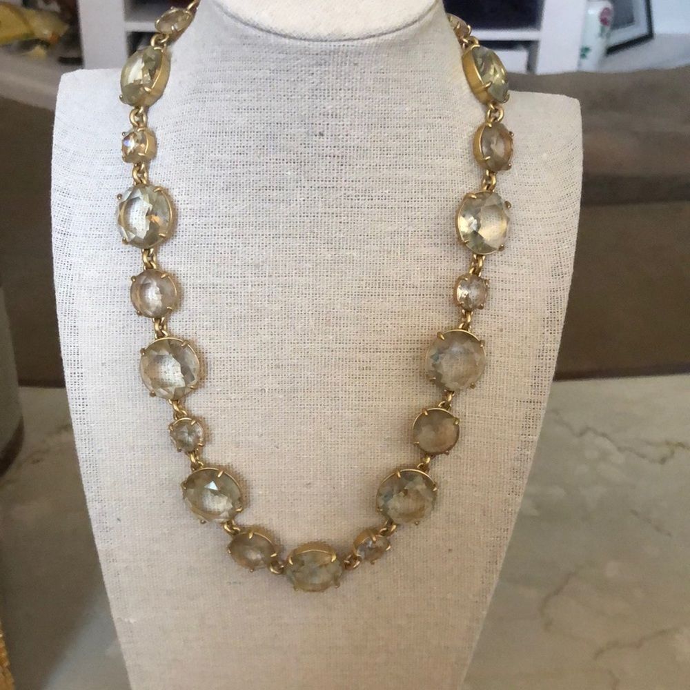 J Crew Light Smoky Quartz Colred Stone Necklace